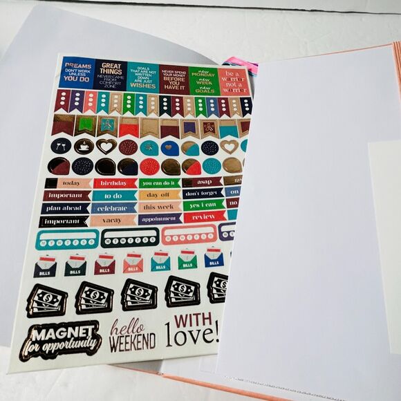 Go Girl Planner Peach Pink Undated Weekly Monthly 1 Year A5 Hardcover Goals NEW - Picture 7 of 7